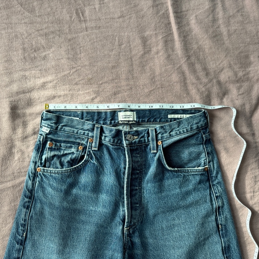 Citizens Of Humanity Wide Leg Blue Denim Jeans - Picture 13 of 13